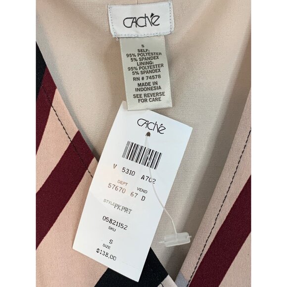 Cache Surplice Wrap Dress NWT Multicolor Long Sleeve Polyester Size S RU10304 - Picture 3 of 7